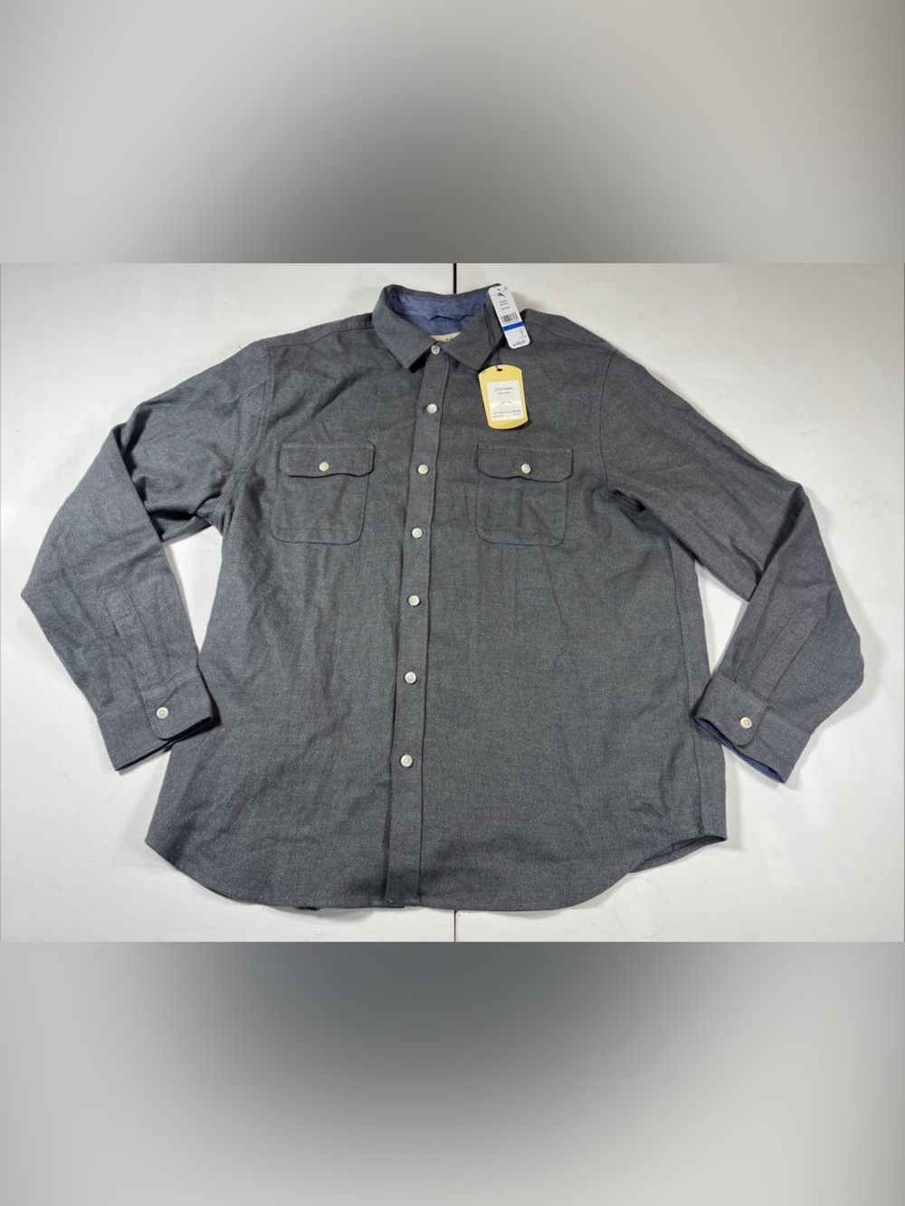 Tommy Bahama Shirt Button Up Long Sleeve Blue Seas LS Fog Grey Men’s XL NWT